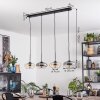 Mertola hanging light, pendant light Amber, clear, Smoke-coloured, 4-light sources
