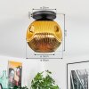 Ripoll ceiling light, globe light gold, 1-light source