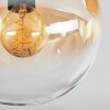 Gastor ceiling light, globe light Amber, clear, Smoke-coloured, 3-light sources