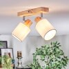 Fallhagen ceiling light, ceiling spotlight chrome, Light wood, 2-light sources