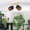 Fallhagen ceiling light, ceiling spotlight chrome, Light wood, 2-light sources