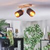 Fallhagen ceiling light, ceiling spotlight chrome, Light wood, 2-light sources