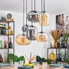 Apedo hanging light, globe light, pendant light Amber, Smoke-coloured, 6-light sources
