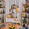 Apedo hanging light, globe light, pendant light Amber, Smoke-coloured, 6-light sources