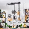 Apedo hanging light, globe light, pendant light Amber, Smoke-coloured, 6-light sources
