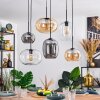 Apedo hanging light, globe light, pendant light Amber, clear, Smoke-coloured, 6-light sources