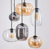 Apedo hanging light, globe light, pendant light Amber, clear, Smoke-coloured, 6-light sources