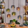 Lauden hanging light, pendant light blue, green, clear, coppery, 6-light sources