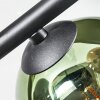 Chehalis ceiling light, globe light blue, chrome, green, coppery, Smoke-coloured, 4-light sources
