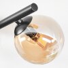 Chehalis ceiling light, globe light Amber, Smoke-coloured, 4-light sources