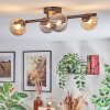 Chehalis ceiling light, globe light Amber, Smoke-coloured, 4-light sources