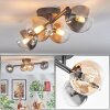 Chehalis ceiling light, globe light Amber, clear, Smoke-coloured, 4-light sources