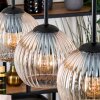 Koyoto hanging light, globe light, pendant light Ecru, black, 3-light sources