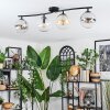 Gastor ceiling light, globe light Amber, clear, Smoke-coloured, 4-light sources