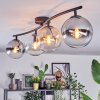 Gastor ceiling light, globe light Amber, clear, Smoke-coloured, 4-light sources