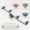 Gastor ceiling light, globe light blue, green, clear, coppery, 4-light sources