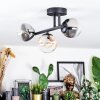 Chehalis ceiling light, globe light Amber, clear, Smoke-coloured, 3-light sources