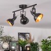 Toren ceiling light, ceiling spotlight chrome, black, 3-light sources