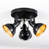 Toren ceiling light, ceiling spotlight chrome, black, 3-light sources