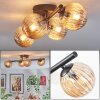 Chehalis ceiling light, globe light Amber, 4-light sources