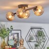 Chehalis ceiling light, globe light Amber, 4-light sources
