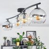 Koyoto ceiling light, globe light Amber, clear, Smoke-coloured, 4-light sources