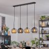 Koyoto hanging light, globe light, pendant light Amber, Smoke-coloured, 4-light sources