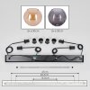 Koyoto hanging light, globe light, pendant light Amber, Smoke-coloured, 4-light sources