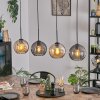 Koyoto hanging light, globe light, pendant light Amber, Smoke-coloured, 4-light sources