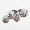 Chehalis ceiling light, globe light Smoke-coloured, 4-light sources
