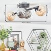 Chehalis ceiling light, globe light Amber, Smoke-coloured, 4-light sources