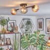 Chehalis ceiling light, globe light Amber, clear, Smoke-coloured, 4-light sources