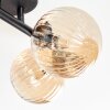 Chehalis ceiling light, globe light Amber, 4-light sources