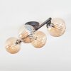 Chehalis ceiling light, globe light Amber, 4-light sources