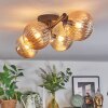 Chehalis ceiling light, globe light Amber, 4-light sources