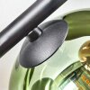Chehalis ceiling light, globe light blue, chrome, green, coppery, Smoke-coloured, 4-light sources