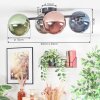 Chehalis ceiling light, globe light blue, chrome, green, coppery, Smoke-coloured, 4-light sources