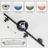 Chehalis ceiling light, globe light blue, chrome, green, clear, coppery, Smoke-coloured, 4-light sources