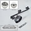 Chehalis ceiling light, globe light chrome, clear, Smoke-coloured, 3-light sources