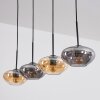 Mertola hanging light, pendant light Amber, Smoke-coloured, 4-light sources