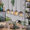Koyoto hanging light, globe light, pendant light Amber, clear, Smoke-coloured, 4-light sources