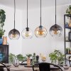 Koyoto hanging light, globe light, pendant light Amber, clear, Smoke-coloured, 4-light sources