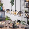 Koyoto hanging light, globe light, pendant light Amber, clear, Smoke-coloured, 4-light sources