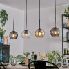 Koyoto hanging light, globe light, pendant light Amber, clear, Smoke-coloured, 4-light sources