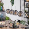 Koyoto hanging light, globe light, pendant light Smoke-coloured, 4-light sources