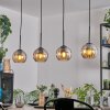Koyoto hanging light, globe light, pendant light Amber, 4-light sources