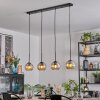 Koyoto hanging light, globe light, pendant light Amber, 4-light sources