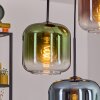 Lauden hanging light, pendant light blue, green, clear, coppery, 3-light sources