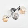 Chehalis ceiling light, globe light Amber, clear, Smoke-coloured, 4-light sources