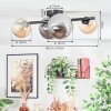 Chehalis ceiling light, globe light Amber, Smoke-coloured, 4-light sources
